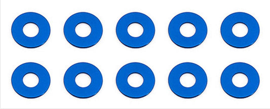 Team Associated 31384 Bulkhead Washers, 7.8x0.5 mm Blue Aluminum RC10F6 - PowerHobby