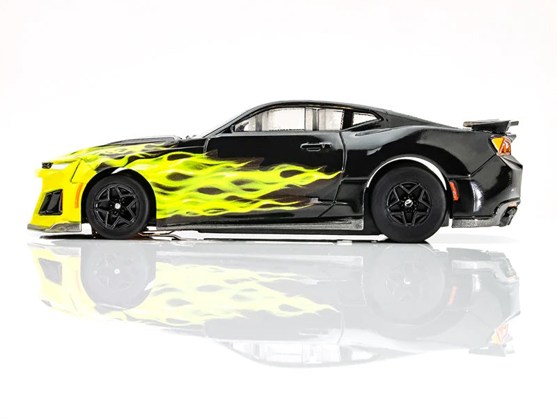 AFX 22060 Camaro ZL1 2021 Wildfire Black/Lime Ho Slot Car - PowerHobby