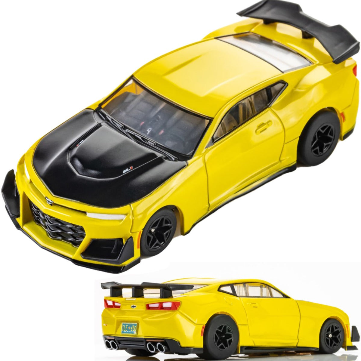 AFX Ford Mustang GT500 Red Chevy Camaro ZL1 Yellow HO Slot Car 22077 22075 - PowerHobby