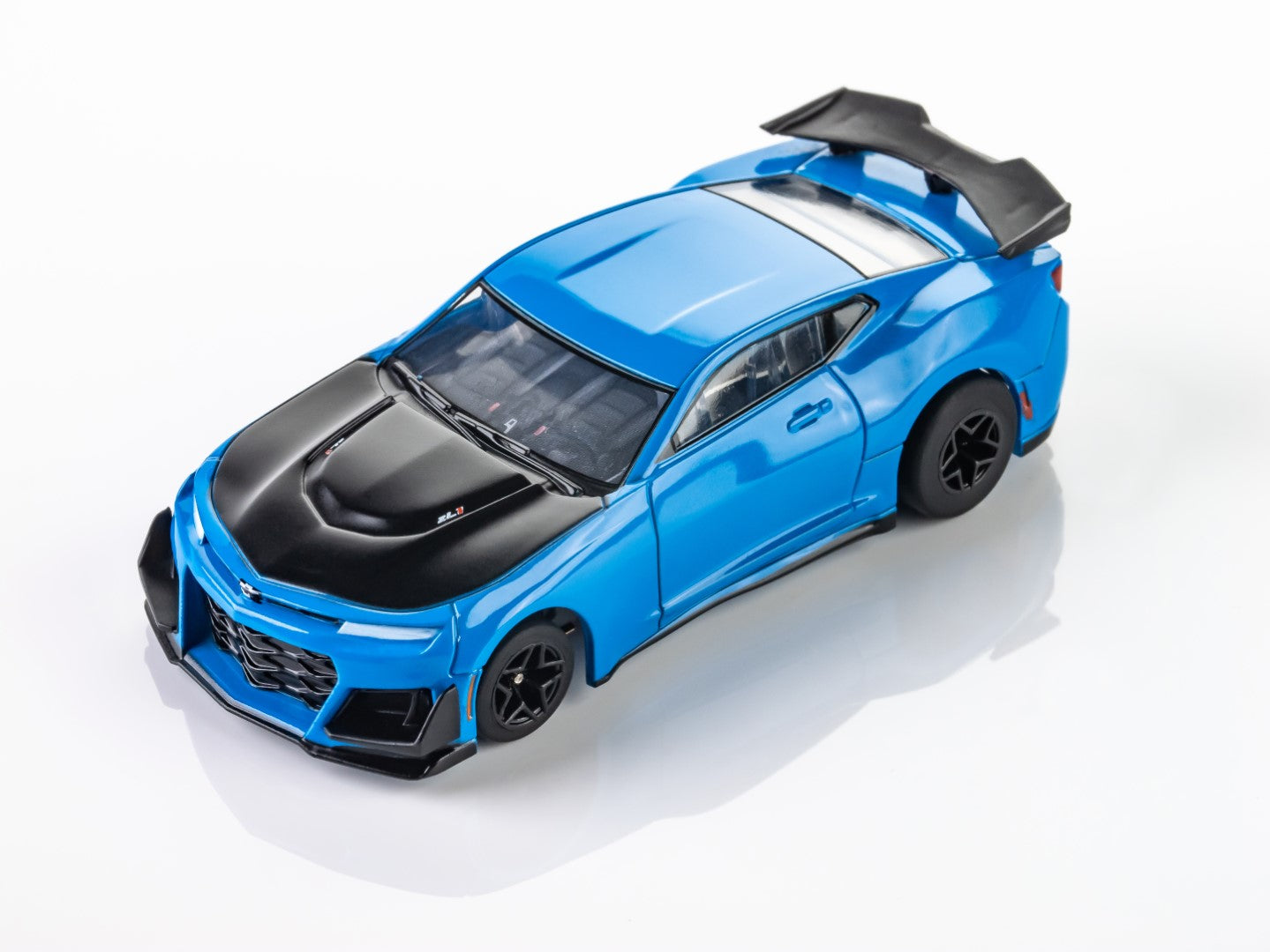 AFX 22079 2021 Chevy Camaro ZL1 Rapid Blue HO Scale Slot Car MegaG Plus - PowerHobby