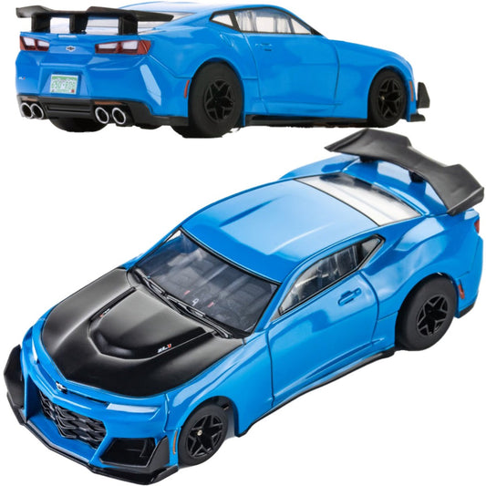 AFX 22079 2021 Chevy Camaro ZL1 Rapid Blue HO Scale Slot Car MegaG Plus - PowerHobby