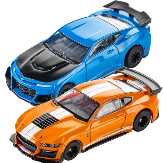 AFX 2021 Ford Mustang GT500 & Chevy Camaro ZL1 HO Slot Car 22069 22079 - PowerHobby