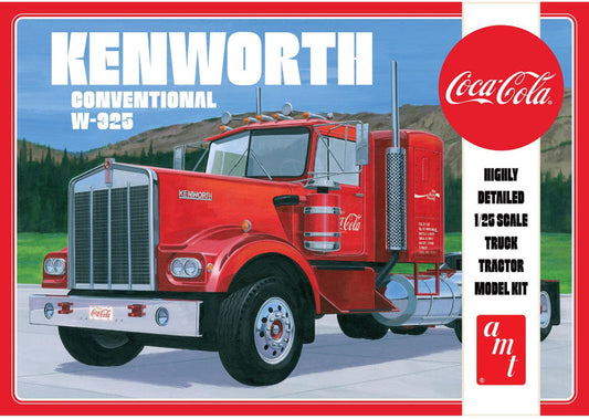 AMT1286 1/25 Kenworth 925 Semi Tractor Coca-Cola Plastic Model Kit - PowerHobby