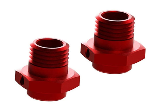 Arrma Wheel Hexes 17.6mm Aluminum Red Talion Notorious 1/7 Felony 6S - PowerHobby