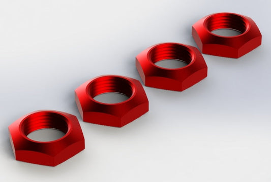 Arrma AR330360 Aluminium Wheel Nuts 17MM Red Nero 6S Nero Fazon Nero Big Rock - PowerHobby