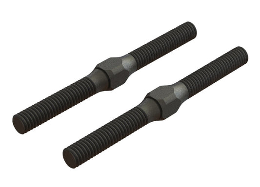Arrma AR330542 Steel Turnbuckle M4x48mm Black (2Pieces) Big Rock Typhon - PowerHobby