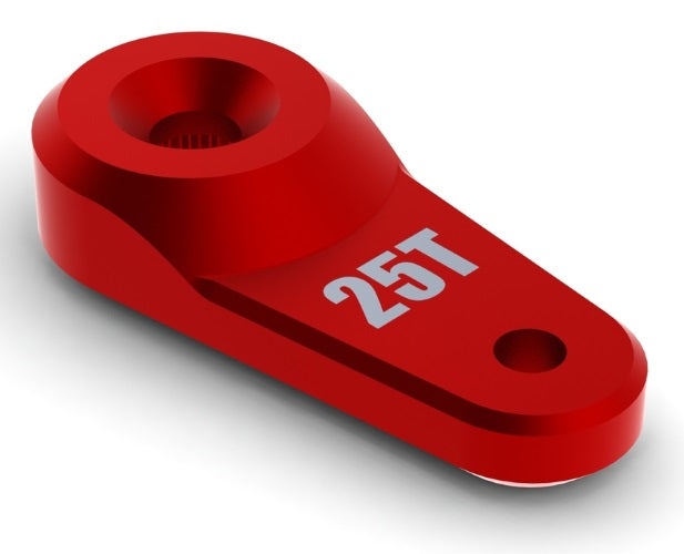 Arrma AR340102 Aluminum Servo Horn Metal 25T Red Nero 6S Nero Fazon - PowerHobby