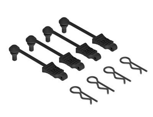 Arrma AR390165 Body Clip Retainer 1/10 Scale Black (4) Granite Fury Senton SC - PowerHobby