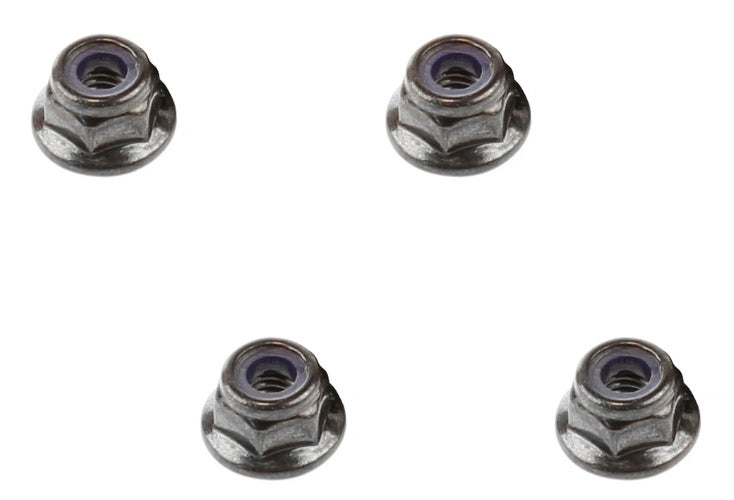 Arrma AR708001 Flange Lock Nuts 4mm Raider ADX-10 Vortex Granite Fury Nero - PowerHobby