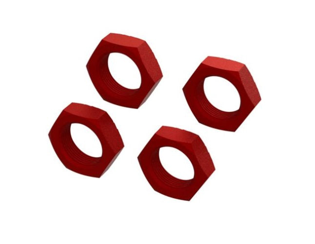Arrma ARA310929 Aluminum Wheel Nut 24mm Red (4) Kraton 4X4 8S Outcast 8S - PowerHobby