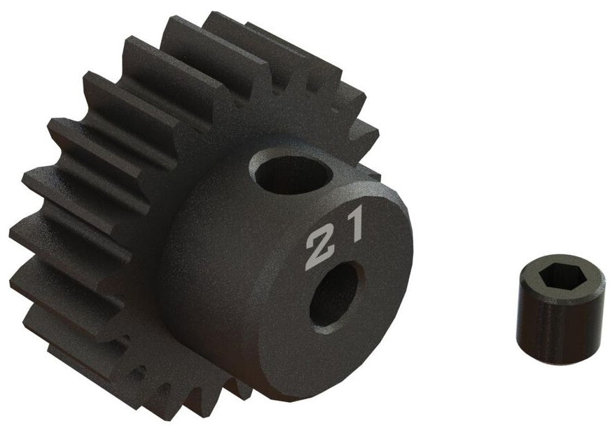Arrma ARA311083 21T 0.8Mod 1/8" Bore CNC Steel Pinion Gear - PowerHobby