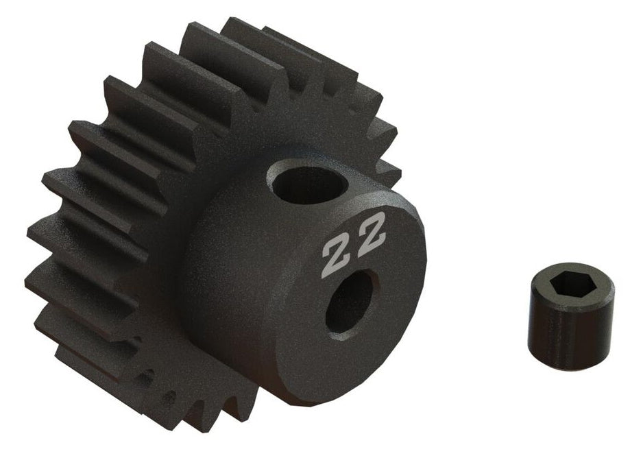 Arrma ARA311084 22T 0.8Mod 1/8" Bore CNC Steel Pinion Gear - PowerHobby