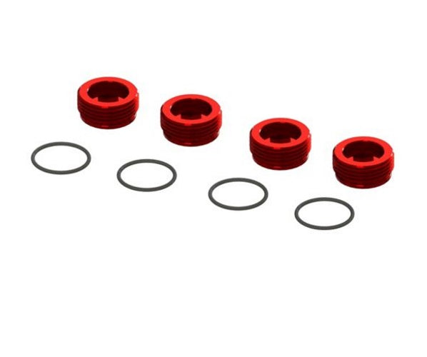 Arrma Aluminum Front Hub Nut Red Kraton OUTCAST NOTORIOUS 1/7 Felony 6S - PowerHobby