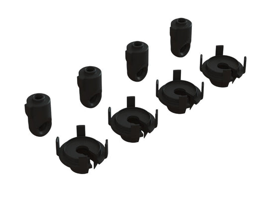 Arrma SHOCK ROD END & SPRING PERCH SET (4 SHOCKS) Kraton / Outcast 8S - PowerHobby