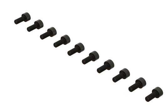 Arrma ARA702008 Cap Head Hex Machine Screw, M2.5x6mm (10) - PowerHobby