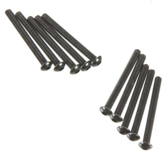 Axial AXA121 SCX10 /II EXO Bomber Hex Socket Button Head Screws M3x30mm Black - PowerHobby