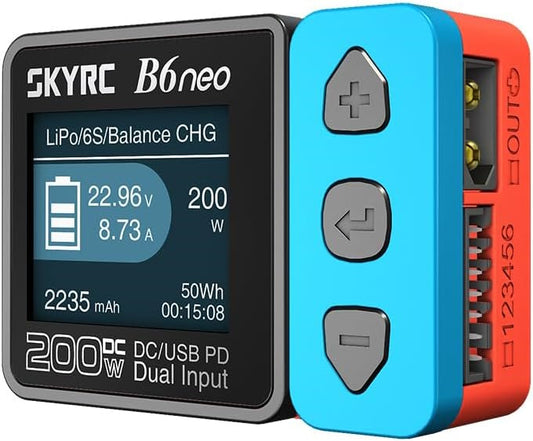 SkyRC B6 Neo 200w DC Smart Charger with DC/PD Dual input - PowerHobby