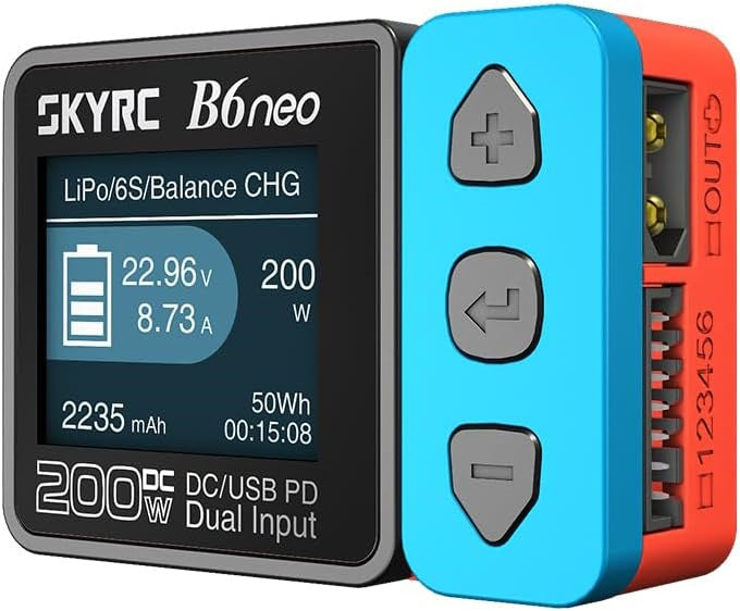 SkyRC B6 Neo 200w DC Smart Charger with DC/PD Dual input - PowerHobby