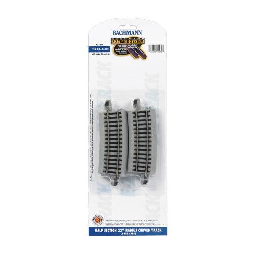 Bachmann 44532 HO Scale 1/2 22" Radius Curve E-Z Track Sections (4) - PowerHobby