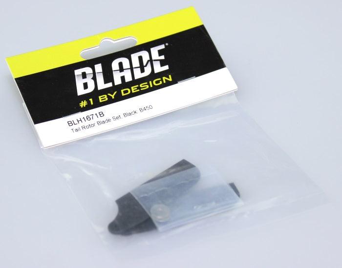 Blade 450 3D / X Tail Rotor Blade Set Black BLH1671B - PowerHobby