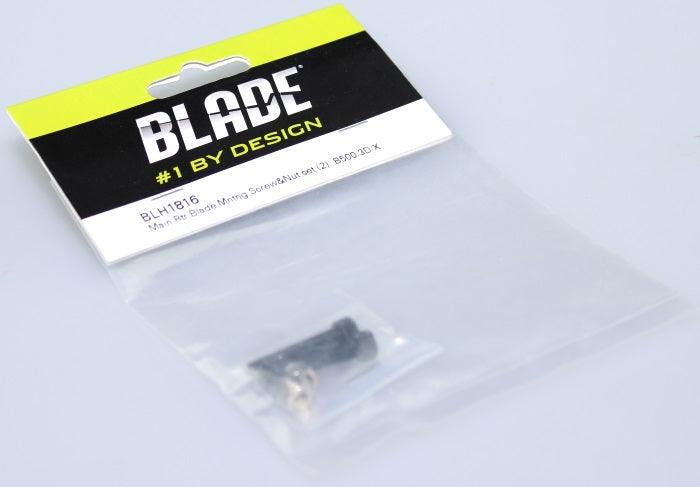Blade 500 3D / X Main Rotor Blade Mounting Screw & Nut Set (2) BLH1816 500X 5003D - PowerHobby