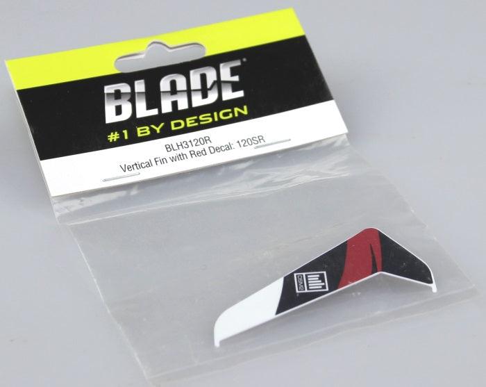 Blade 120 SR Vertical Fin with Red Decal BLH3120R - PowerHobby