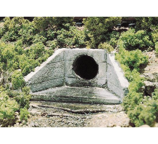 Woodland Scenics C1162 N/HO Concrete Culverts (2) Train Scenery - PowerHobby