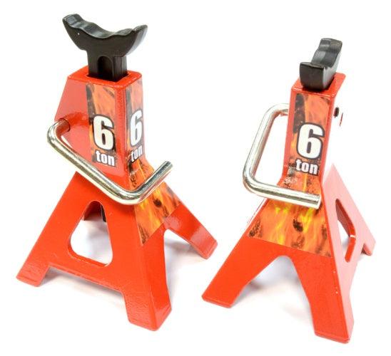Integy C25764RED Realistic Model Jack Stands Jack Stands (2) Rock Crawler - PowerHobby