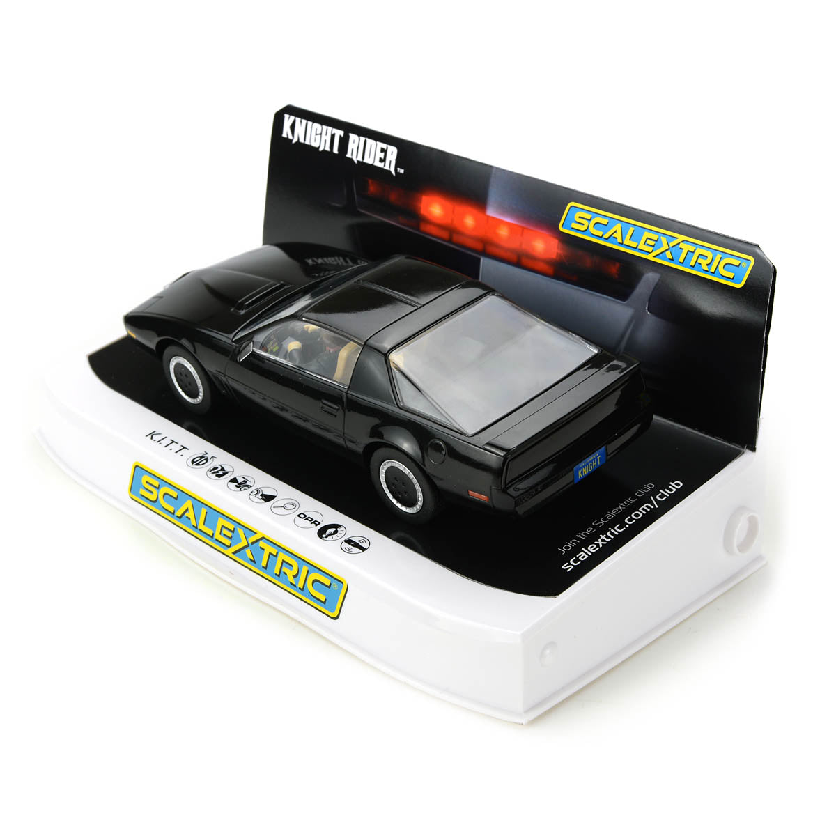 Scalextric C4226 Knight Rider KITT Slot Car 1/32 DPR K.I.T.T. WORKING RED STROBE LIGHT - PowerHobby