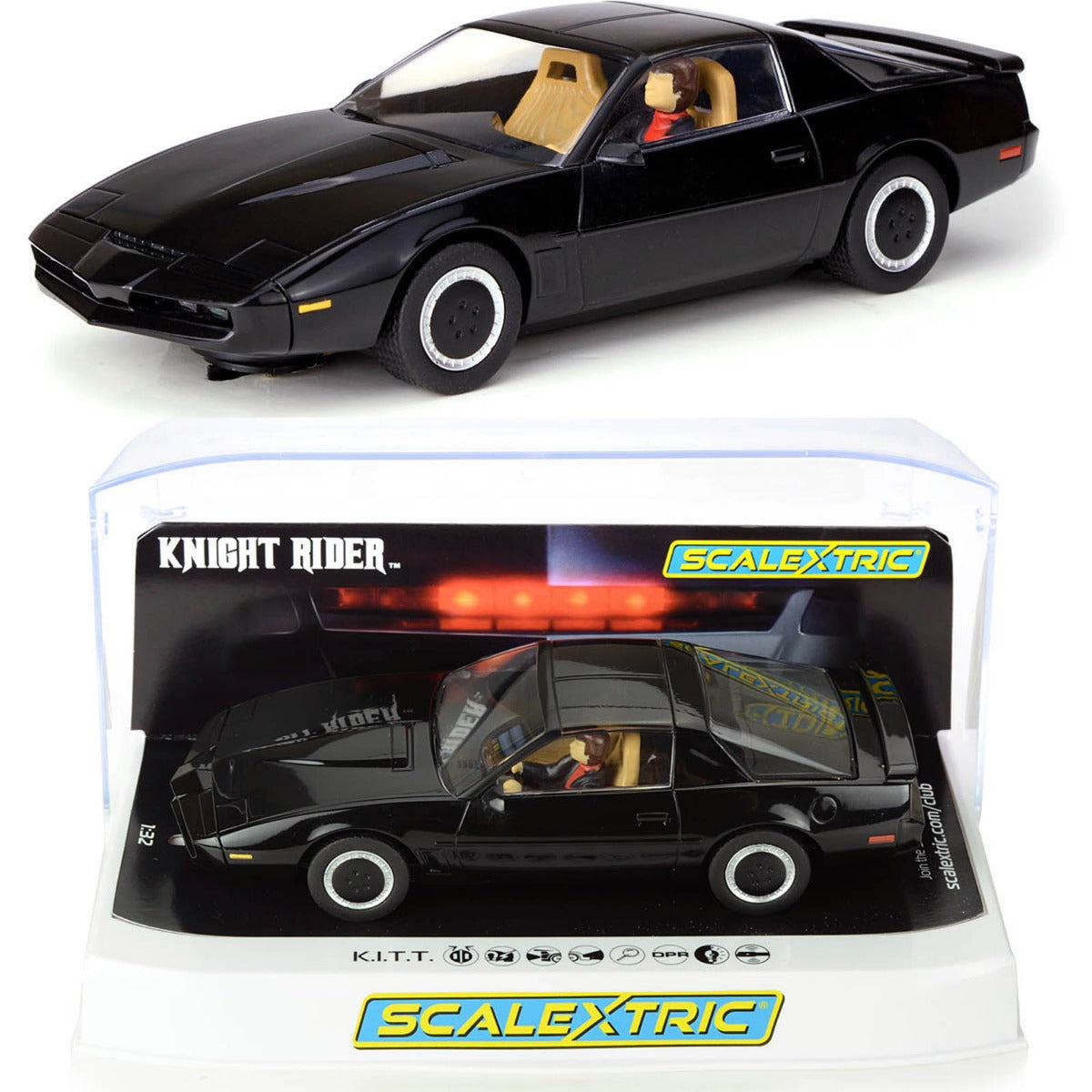 Scalextric C4226 Knight Rider KITT Slot Car 1/32 DPR K.I.T.T. WORKING ...