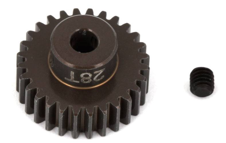 Associated 1346 Aluminum Pinion Gear 28T 48P 1/8 shaft SC10 B44 RC10 / T RC12L3 - PowerHobby