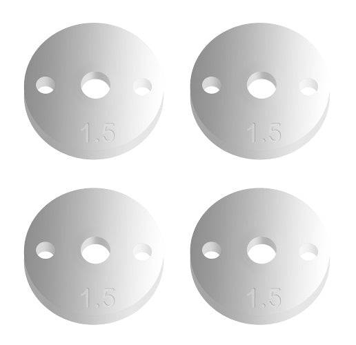 Team Associated 91625 12mm Pistons V2 2 x 1.5 Flat SC10 B44 RC10 ProRally RC10B4 - PowerHobby