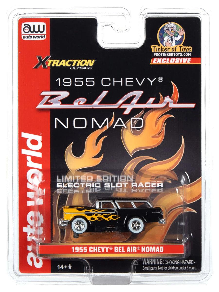 Auto World Black 1955 Chevy Bel Air Nomad AFX HO Slot Car Exclusive Limited Edition - PowerHobby