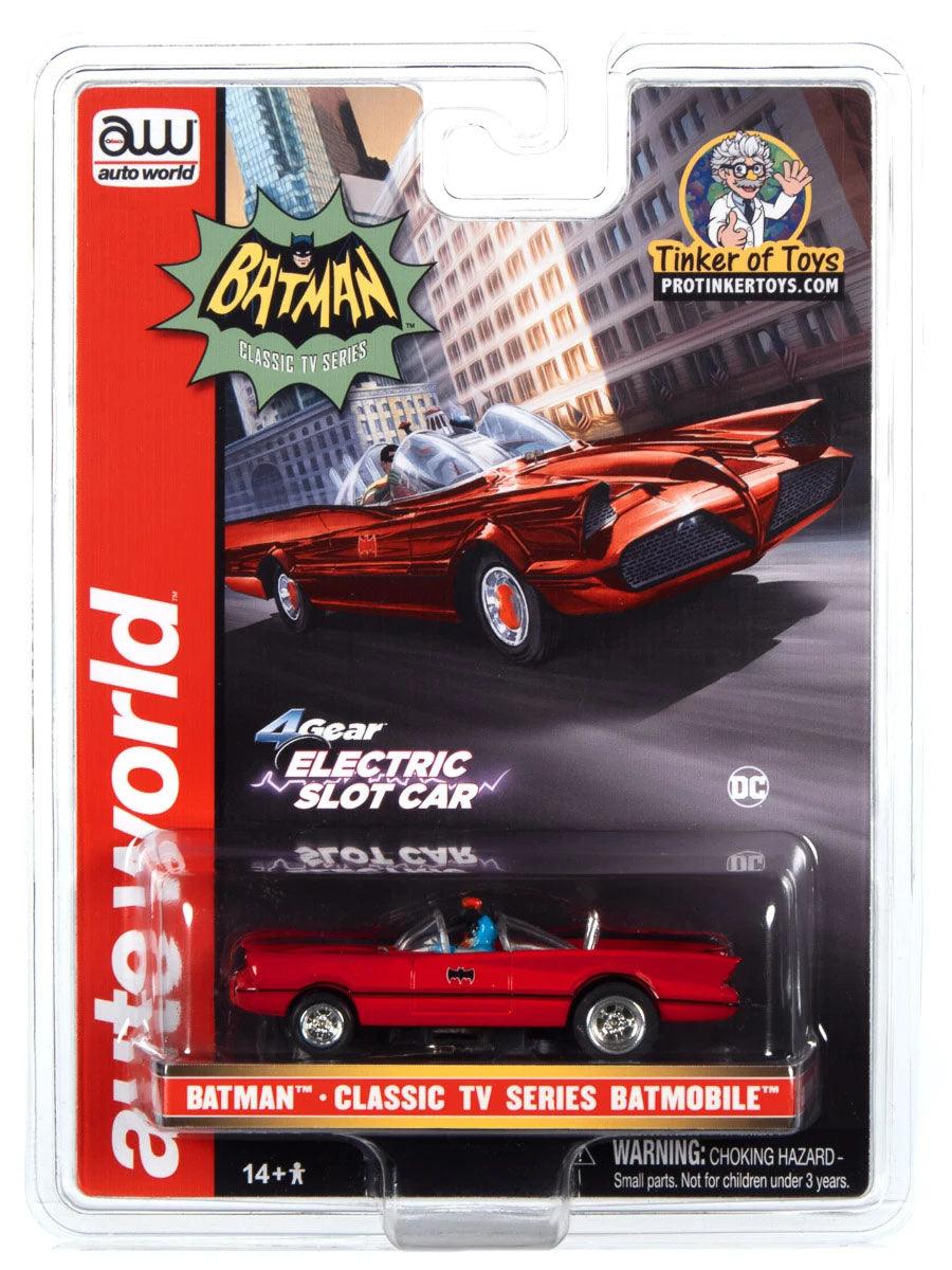 Auto World 1966 Red Batmobile Batman TV Series AFX HO Slot Car 4Gear Exclusive - PowerHobby