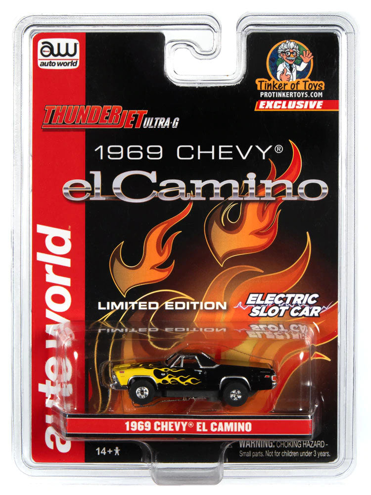 Auto World Exclusive Limited Edition 1969 Chevy  El Camino Thunderjet HO Slot Car - PowerHobby