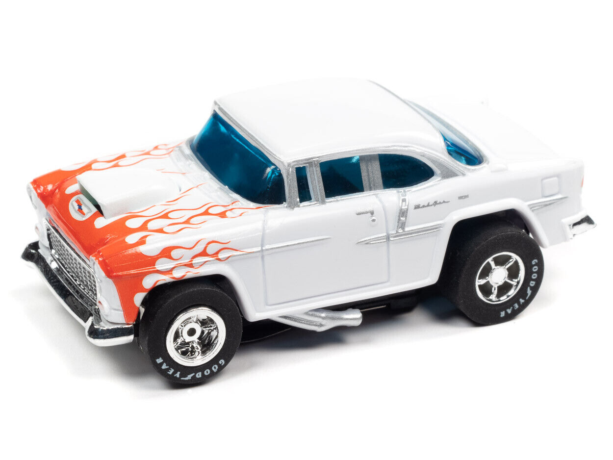 Auto World 1955 Chevy Bel Air Red Flames for AFX HO slot car Exclusive Limited - PowerHobby