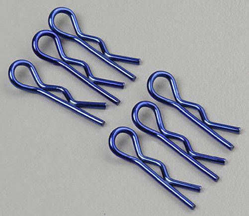 Associated 1736 Body Clips Metallic Blue Short (6) SC10 RC10B4/4 RC10T4 TC6 SC10GT - PowerHobby