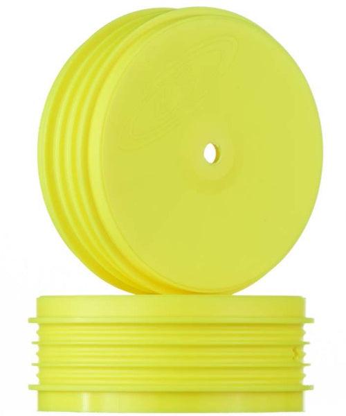 DE Racing DER-PSB-LFY Speedline Plus Buggy Wheels Front Yellow TLR 22 2.0 - PowerHobby