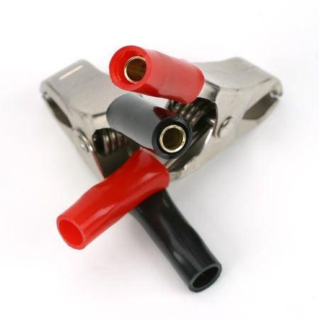 Dynamite DYN5016 Alligator Clip Set w/ 4mm Bullet Jack (2) - PowerHobby