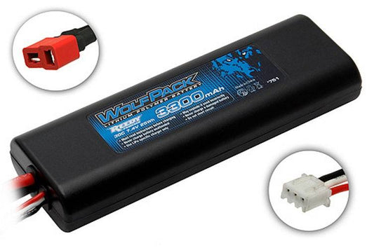 Associated 751 WolfPack LiPo Battery 3300mAh 30C 7.4V Rival MT10 #27201C2 - PowerHobby