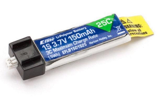 E-Flite Blade Nano CP X 150mAh 1S 3.7V 25C LiPo Battery Pack EFLB1501S25 - PowerHobby