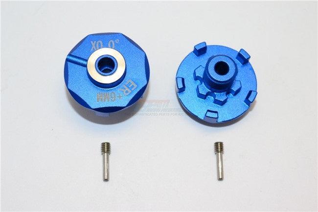 GPM ALUMINUM WHEEL HEX CLAW (+6MM) (2) Traxxas E-Revo BLUE - PowerHobby