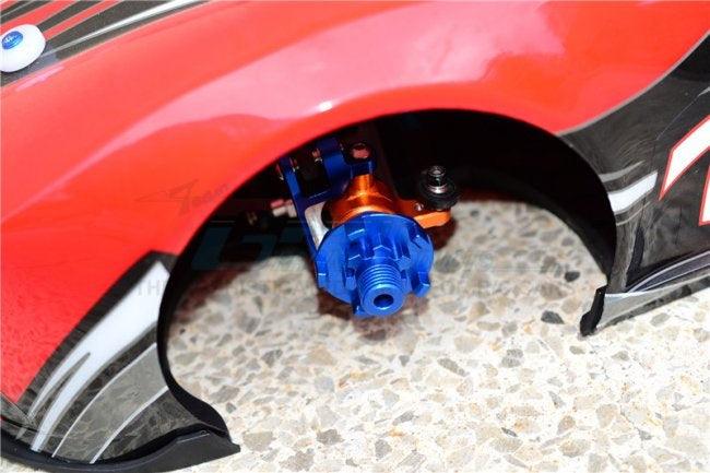 GPM ALUMINUM WHEEL HEX CLAW (+6MM) (2) Traxxas E-Revo BLUE - PowerHobby