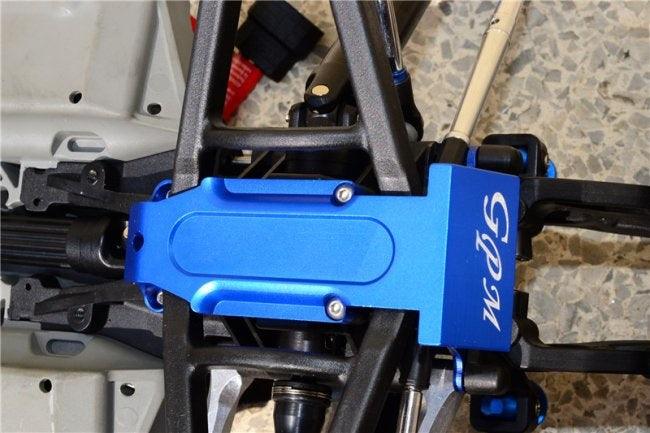 GPM ER331R-BLUE ALUMINUM REAR SKID PLATE TRAXXAS E-REVO BRUSHLESS - PowerHobby