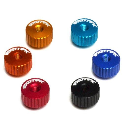 Exotek Racing EXO1191OR Alloy Twist Nuts For M3 Thread Orange - PowerHobby