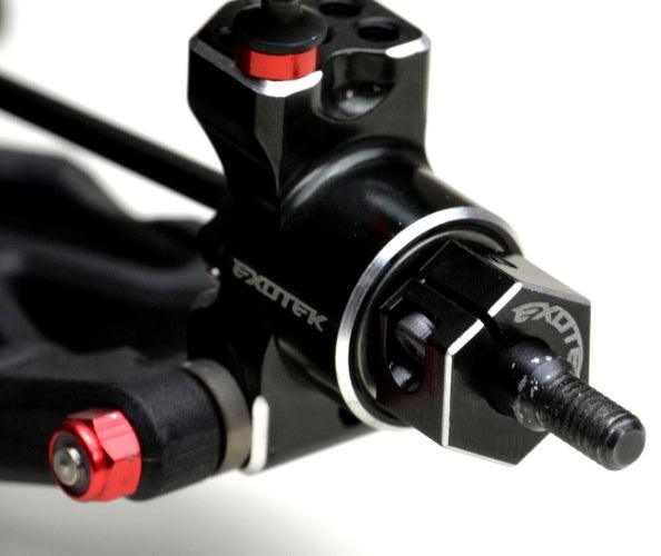Exotek 1989 Drag Rear Clamping 8mm Hex (Black) (2) TLR 22 - PowerHobby