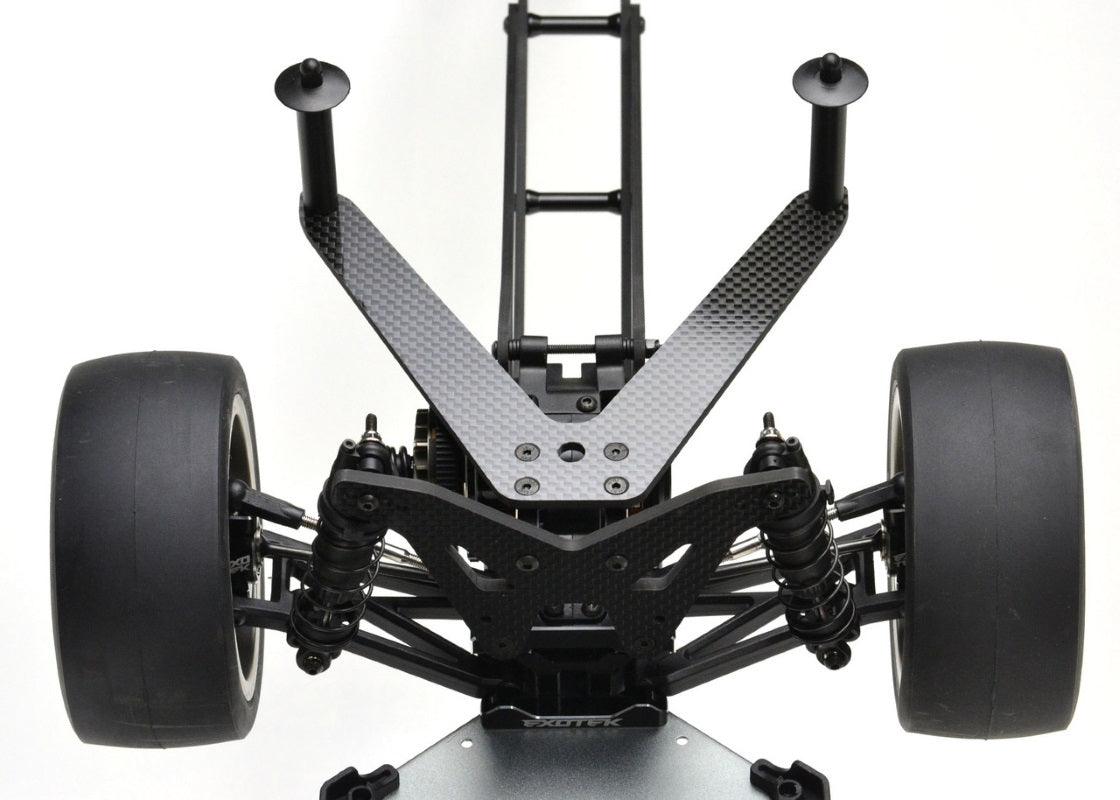 Exotek 2066 Losi 22S Pro Rear Body Mount Set Alloy and Carbon Fiber - PowerHobby