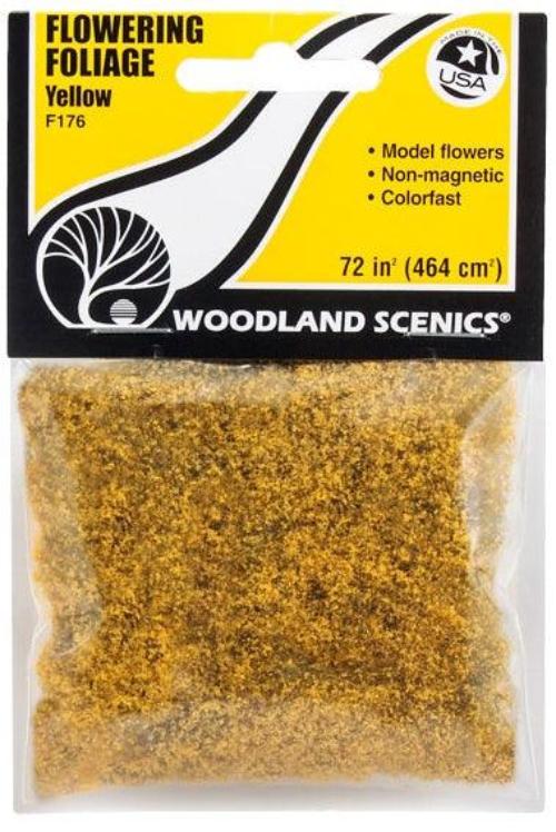 Woodland Scenics F176 Flowering Foliage Yellow Bag Train Scenery - PowerHobby