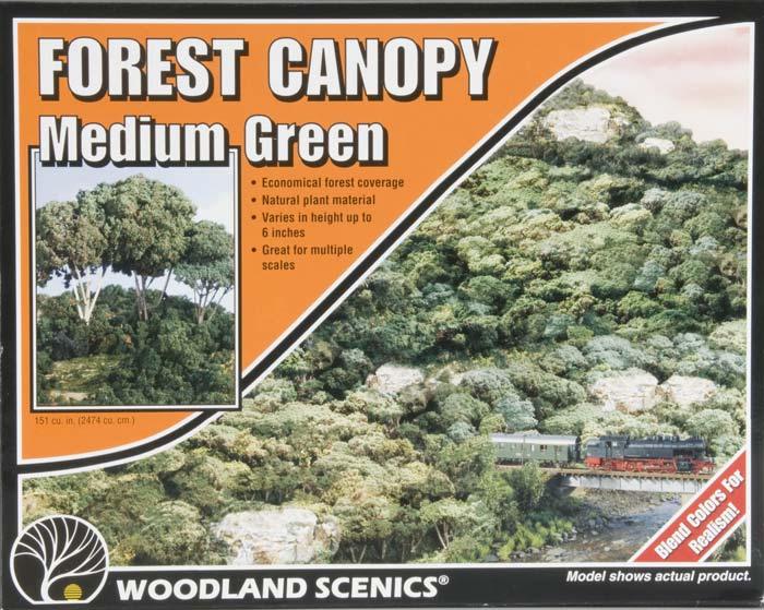 Woodland Scenics F1661 N/HO Forest Canopy Medium Green - PowerHobby