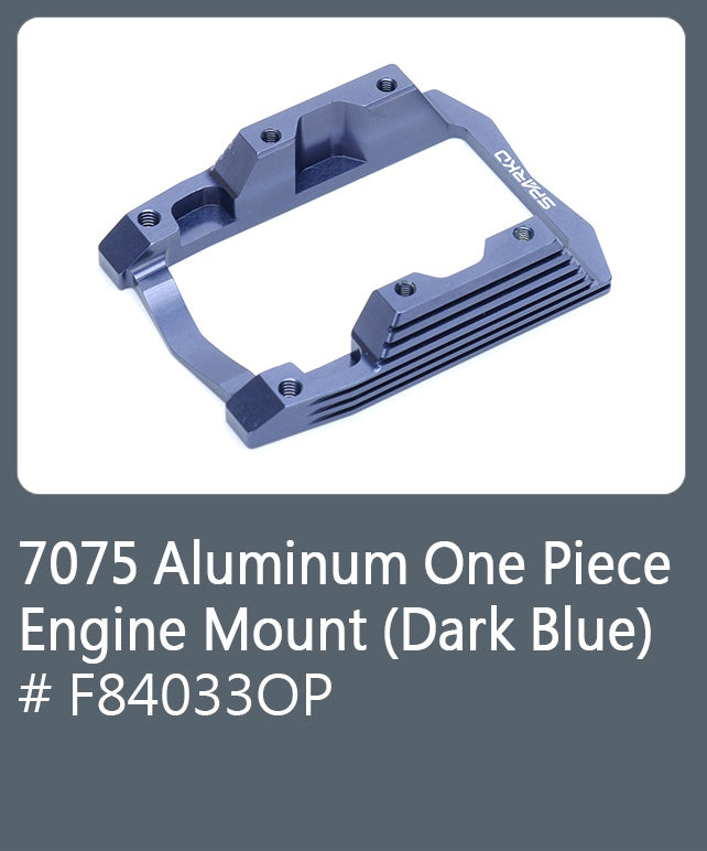 Powerhobby Sparko F8 F84033OP 7075 Aluminum One Piece Engine Mount (Dark Blue) - PowerHobby